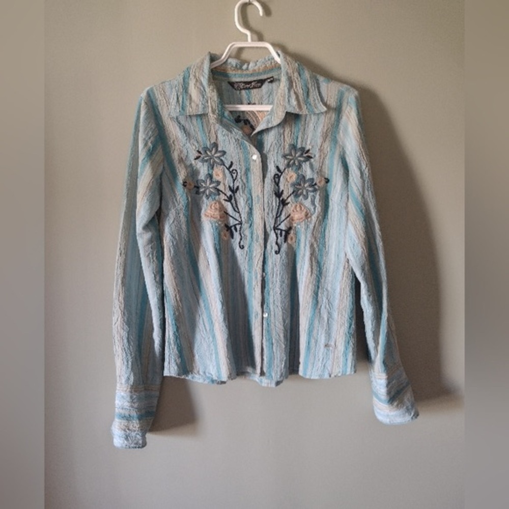 Y2K Embroidered Blouse